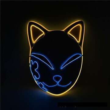 Ghost Blade Mask Halloween Cosplay Animal Dance EL Cool Mask