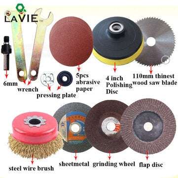 LAVIE 6/10mm Round/Triangular Shank Connecting Rod Cutting Disc Polishing Wheel Accesso... (TYPE: A)