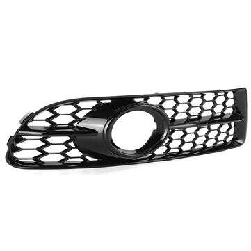 Glossy Black Honeycomb Fog Light Grille Cover For Audi A4 B7 S-Line S4 2005-2008