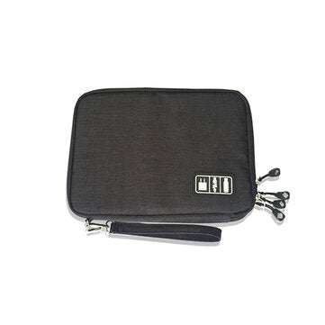 Honana HN-CB1 Double Layer Cable Storage Bag Electronic Accessories O... (SIZE 3: L | COLOR.: BLACK)