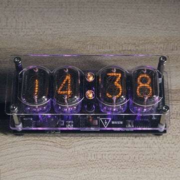 Geekcreit Retro Glow Tube Clock IN12 Geek Creative Gift Ornaments Tube Industrial Style 6 Backligh
