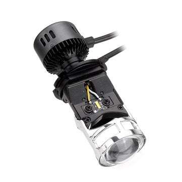 H4 LED Headlights with Mini Projector Lens Hi/Lo Beam Bulb 60W 9600LM 6500K White for Car Motorcycle