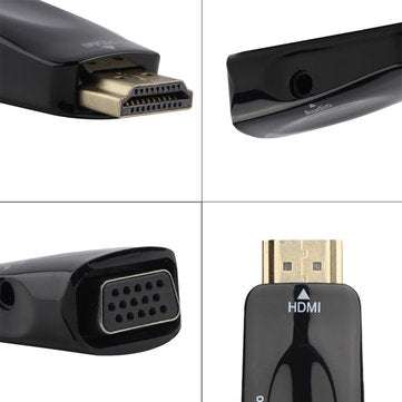HD Male to VGA Female with Audio Cable Adaptor Converter