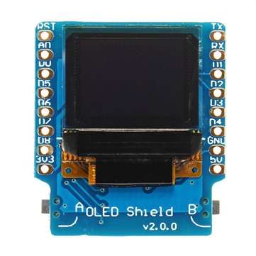 Geekcreit OLED Shield V2.0.0 Expansion Board For D1 Mini 0.66 Inch 64x48 IIC I2C Two Button