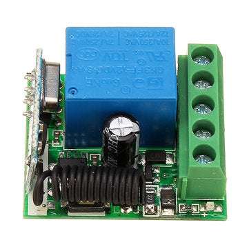Geekcreit 433MHz DC12V 10A 1CH Single Channel Wireless Relay RF Remote Control Switch Receiver Boa