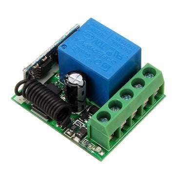 Geekcreit 433MHz DC12V 10A 1CH Single Channel Wireless Relay RF Remote Control Switch Receiver Boa