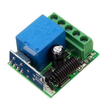 Geekcreit 433MHz DC12V 10A 1CH Single Channel Wireless Relay RF Remote Control Switch Receiver Boa