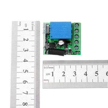 Geekcreit 433MHz DC12V 10A 1CH Single Channel Wireless Relay RF Remote Control Switch Receiver Boa
