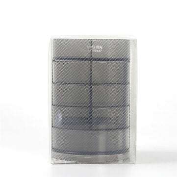 M&G Plastic Pen Holder Black Transparent Four Layers Multifuction Storage Box Stationery Home Office