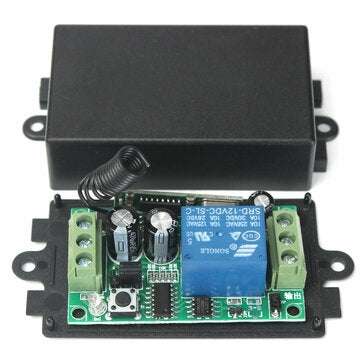Geekcreit 433MHz DC 12V 10A Relay 1CH Channel Wireless RF Remote Control Switch Transmitter With R