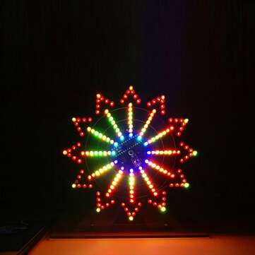 Geekcreit DIY Colorful LED Automatic Rotating Ferris Wheel Kit Electronic Components Diy Music Spe