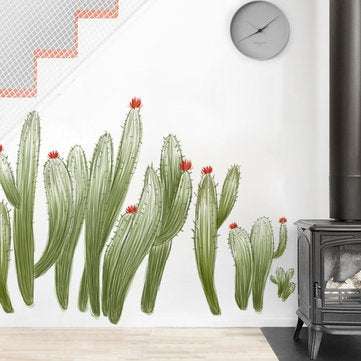 Miico FX82030 2PCS Wall Sticker Hand-Painted Cactus Creative Decorative Wall Sticker Home Decoration