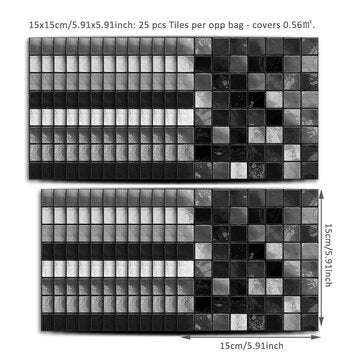 Kitchen Tile Stickers Bathroom Modern Style Sticker Self-adhesive Wall Decoration (STYLE: #1)
