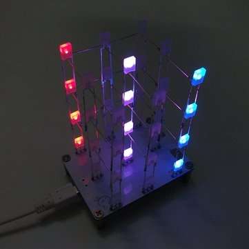 Geekcreit DIY C51 Touch Control 3x3x4 Color LED Light Cube Kit