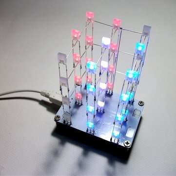 Geekcreit DIY C51 Touch Control 3x3x4 Color LED Light Cube Kit