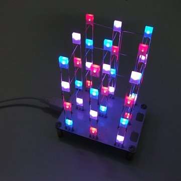 Geekcreit DIY C51 Touch Control 3x3x4 Color LED Light Cube Kit