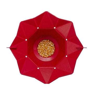 Popcorn Popper Maker DIY Silicone Popcorn Maker Fold Bucket Red Kitchen Storage Container