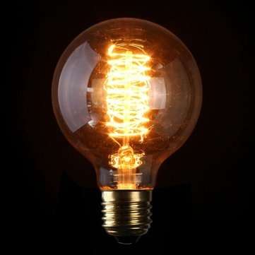 G80 E27 60W 110/220V 80mm x 118mm Incandescent Bulbs Retro Edison Bulb (VOLTAGE: 110V)
