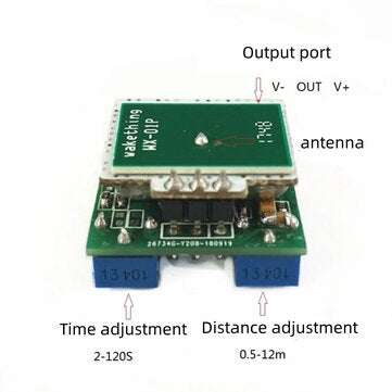HaiWang-XC508 Microwave Induction Module Microwave Sensor Switch Frequency Module 5.8GHz 6-24V DC 12