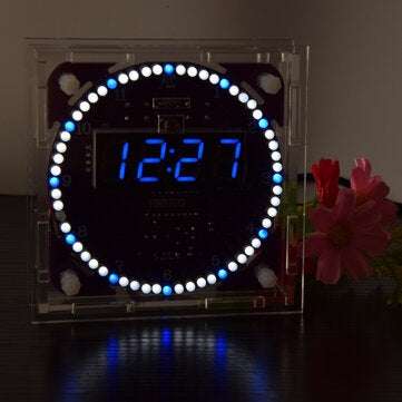 Geekcreit Fourth Generation DIY EC1838B DS3231 Light Con... (DESIGN: BLUEDIGITALTUBEBLUE&WHITELED)