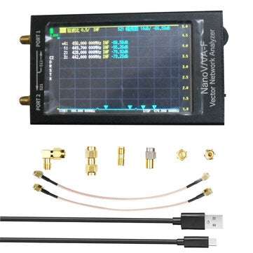 LZNanoVNA-F 50KHz-1500MHz Vector Network Analyzer 4.3 Inch Digital Nano VNA Tester MF HF VHF UHF USB