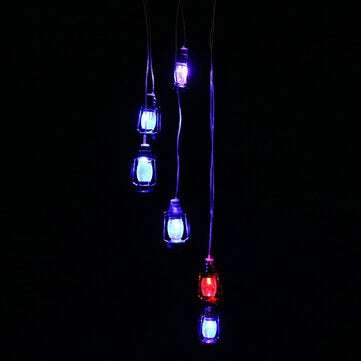 LED Light Solar Light Wind Chime Color Changing Garden Kerosene Bottle