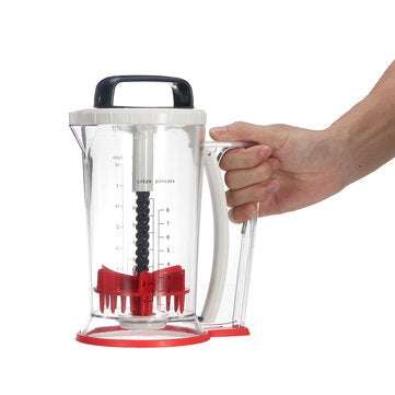 JIQI Cake Batter Cream Dispenser Dough Cupcake Muffin Pancake Separator Measuring Cup