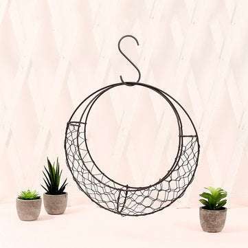 Hanging Flower Pot Iron Wall Succulent Planters Rustic Plant Holder Home Decorations