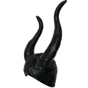 Halloween Costume Queen Horns Hat Magic Black Queen Witch Headgear Halloween Masquerade Party Props