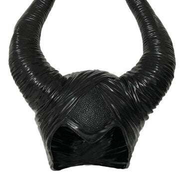 Halloween Costume Queen Horns Hat Magic Black Queen Witch Headgear Halloween Masquerade Party Props