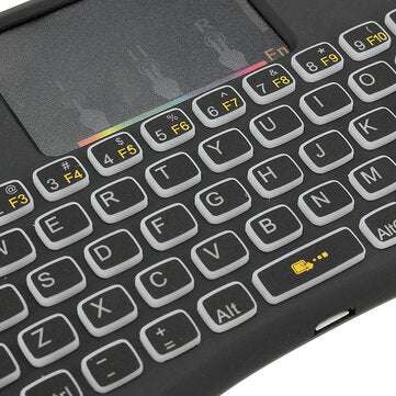 H9 Wireless Colorful Backlit Ajustable Brightness 2.4GHz Touchpad Air Mouse Mini Keyboard