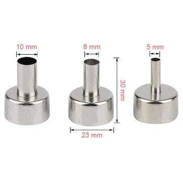 Hot Air Handle Bracket with 3Pcs Nozzle Soldering Station Welding Rework Station Upgraded from 8586