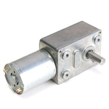 GW370 High Torque 12V DC 25RPM Metal Gear Worm Gear DC Motor