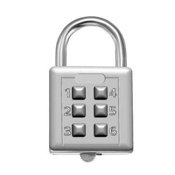 LK-21 6 Digit Push Button Combination Padlock Travel Suitcase Luggage Lock