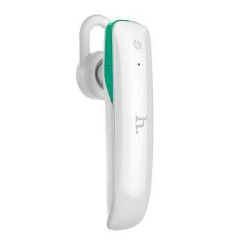 HOCO E1 Single bluetooth Wireless Headset Hi-Fi Earphone With HD Mic Support Four... (COLOR.: WHITE)