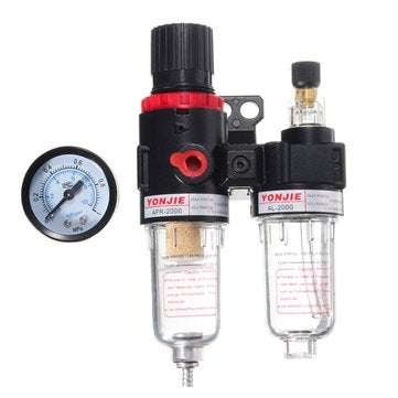 G1/4" In line Air Compressor Filter Regulator Gauge Trap Oil Water Regulator