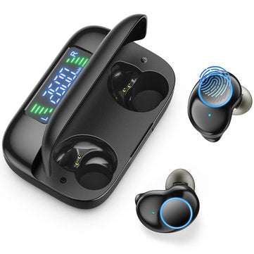 Onikuma T3 Plus bluetooth 5.0 TWS Digital Display Earphone Headphones IPX5 Waterproof Stereo Bass Ea