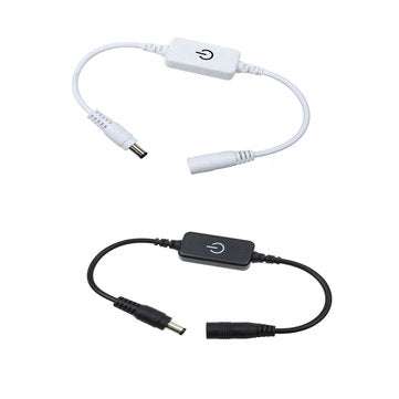 LED 1 Key Brightness Touch Dimmer Controller Adjustment Switch For Strip Light La... (COLOR.: BLACK)