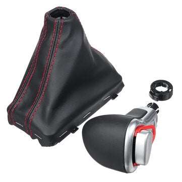 Gear Shift Knob Gaiter Boot Cover PU Leather For Audi A3 A4 A5 A6 Q7 8KD71313B Left-Hand Drive