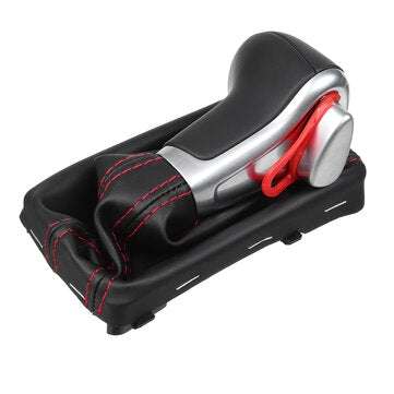 Gear Shift Knob Gaiter Boot Cover PU Leather For Audi A3 A4 A5 A6 Q7 8KD71313B Left-Hand Drive