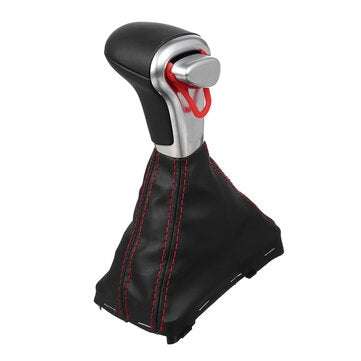 Gear Shift Knob Gaiter Boot Cover PU Leather For Audi A3 A4 A5 A6 Q7 8KD71313B Left-Hand Drive
