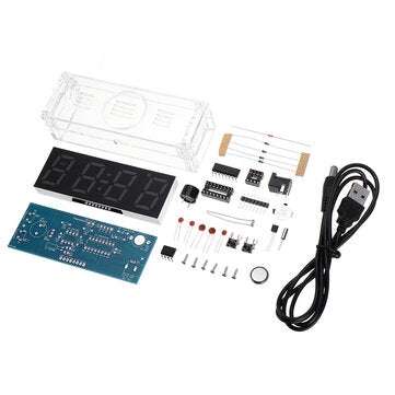 Geekcreit Colorful Digital Clock Electronic Production Kit DIY Parts Component Kit Electronic Watc