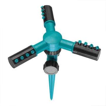 Garden Sprinkler 360 Rotating Adjustable 3 Arms Lawn Gardening Watering System