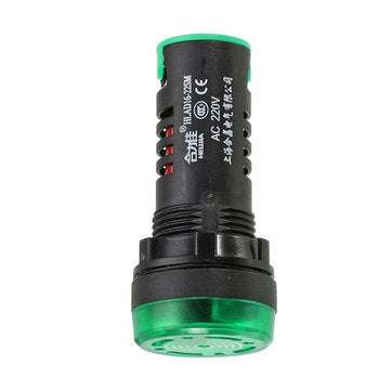 Machifit AC 220V 22mm Buzzer Lamp Indicator Light Signal Lamp Flash Buzzer Green