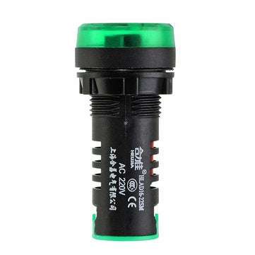 Machifit AC 220V 22mm Buzzer Lamp Indicator Light Signal Lamp Flash Buzzer Green