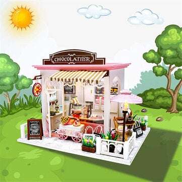 Handmade Wooden DIY House DIY Cabin With Lights For Home Decorating Lovers Anniversaries of Impor