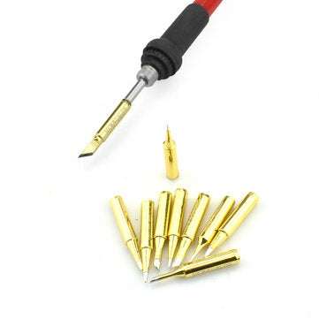 NEWACALOX 10Pcs Lead-free Welding Tips 900M-T Soldering Iron Tip for Rework Soldering Station BGA To