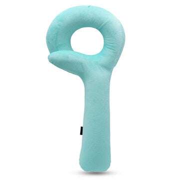 Q Shape Inflatable Decompression Support Headrest Portable Pillow Neck Head ... (COLOR.: LIGHTGREEN)