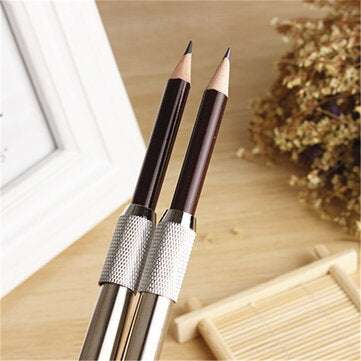 Lotory Pencil Extender Metal Double Head Pencil Watercolor Pencil Crayon Extender Writing Sketching