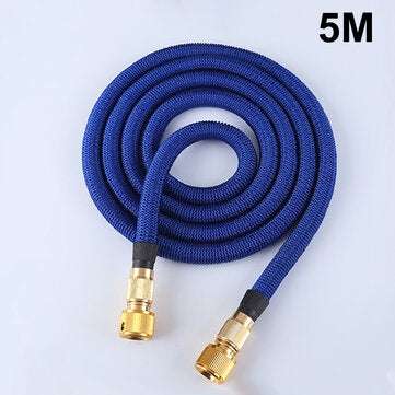 Garden Hose Pipe 2.5M 5M 7.5M 10M Expandable Watering Washing Hose Copper Plated (SIZE: 5M)